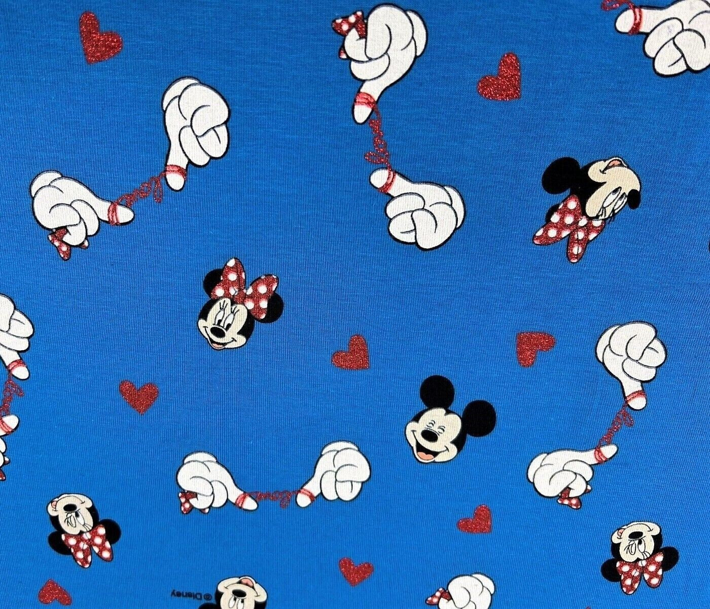 Baumwolle Jersey Stoff Mickey Maus Minnie Maus - Preis für 0,50m Lizenzstoffe
