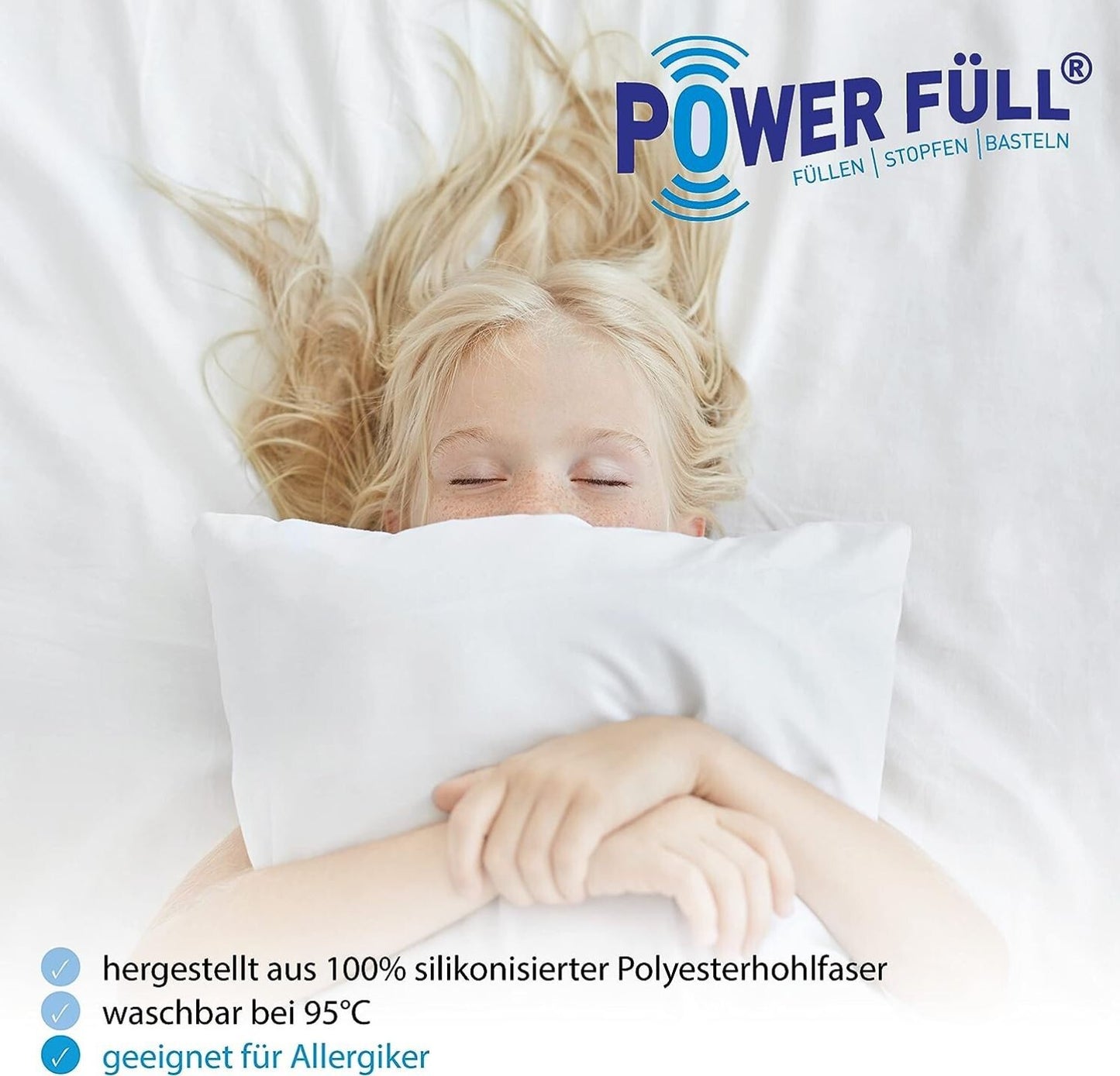 Füllwatte Power Füll Weiß 1kg Ökotex 100 Bastelwatte Stopfmaterial Kissenfüllung