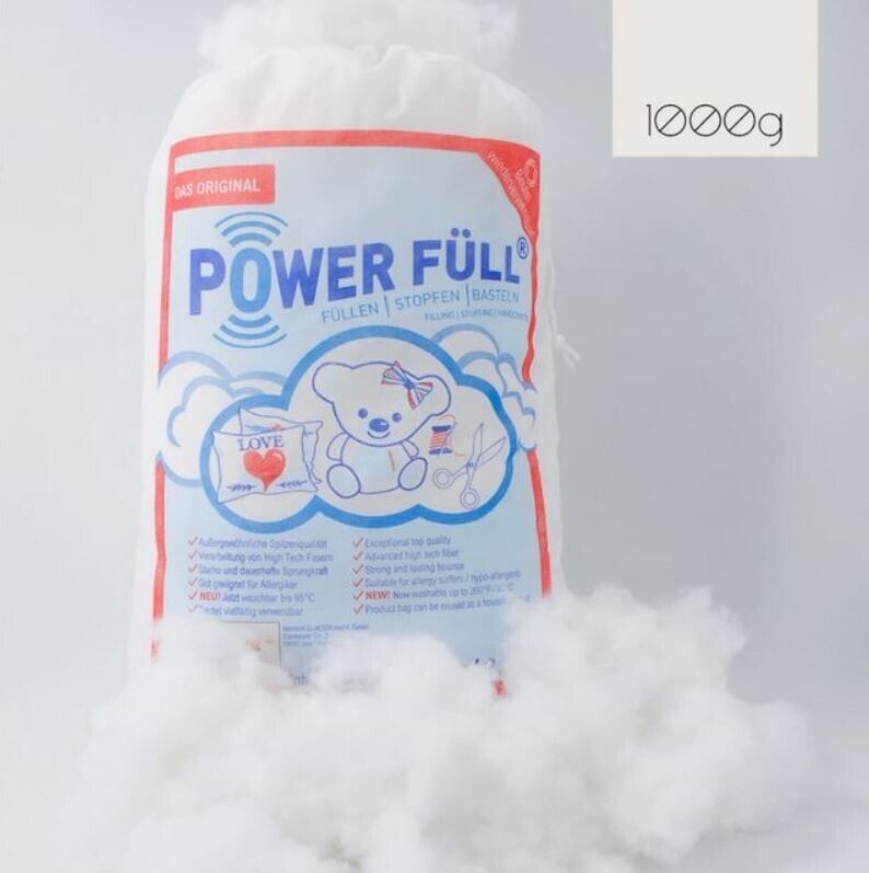 Füllwatte Power Füll Weiß 1kg Ökotex 100 Bastelwatte Stopfmaterial Kissenfüllung