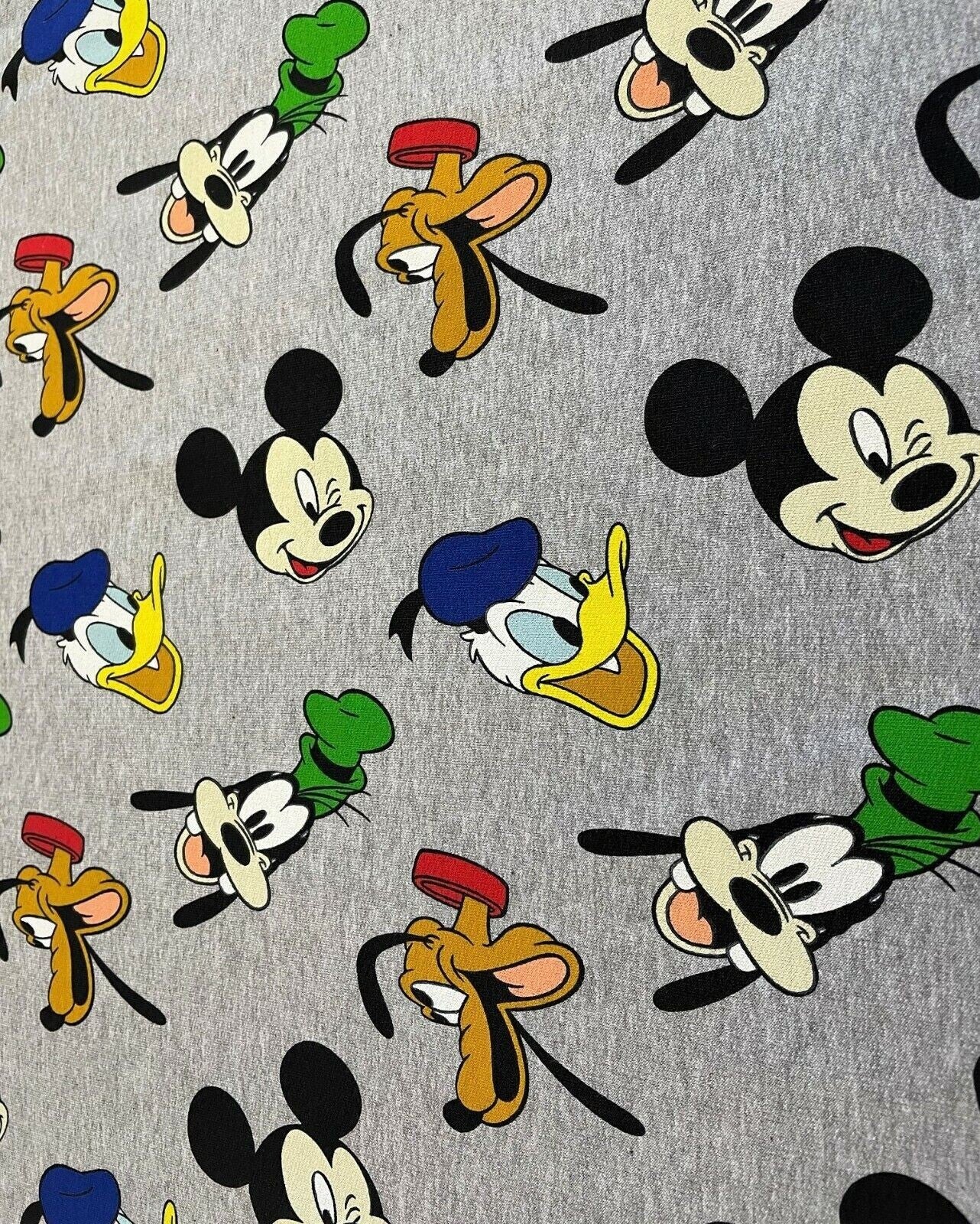 French Terry Stoff Mickey Maus Pluto Donald Duck Goofy 0,50m Disney Lizenzstoffe