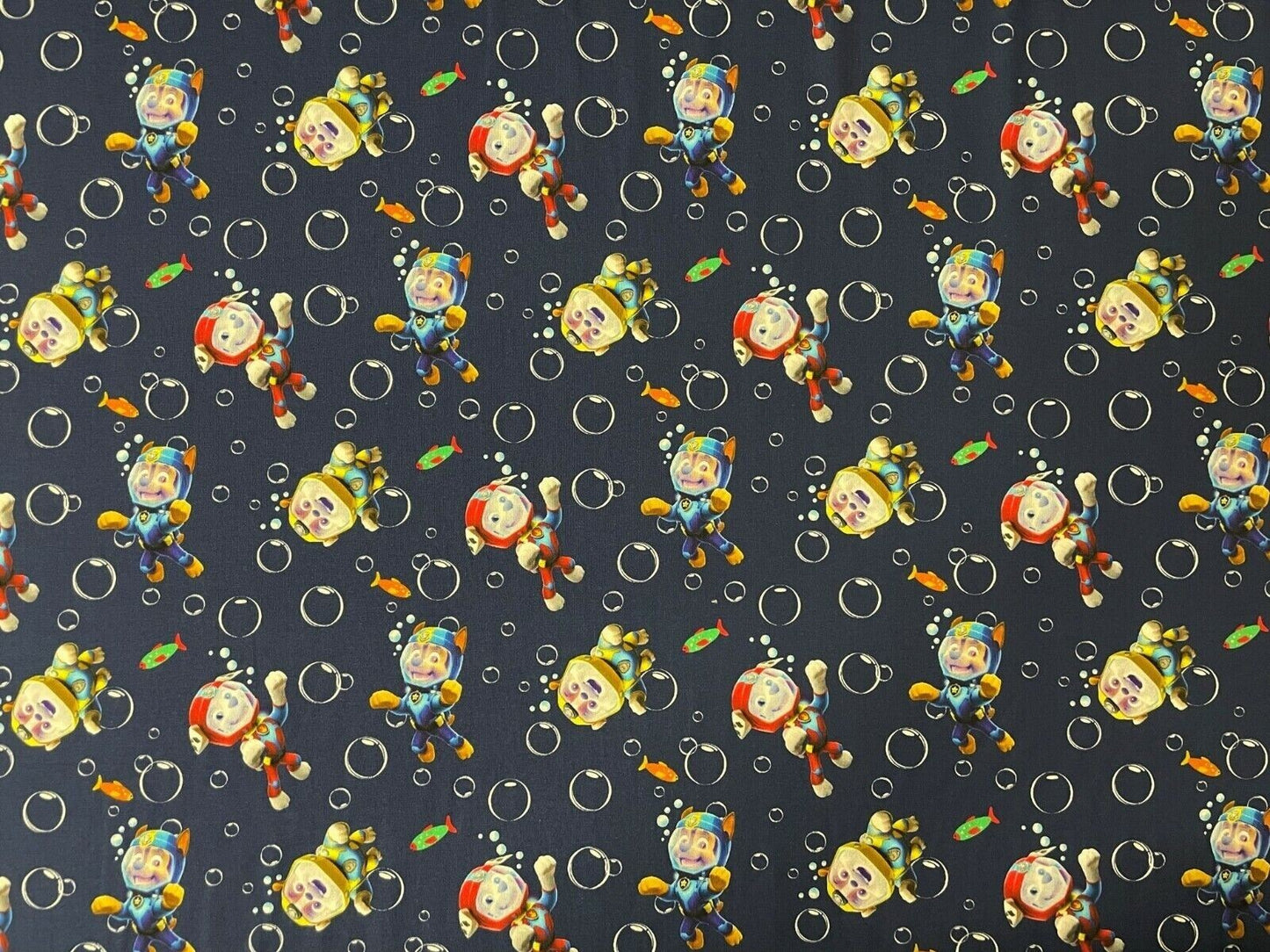 Baumwoll Jersey Stoff Paw Patrol Seifenblasen - Preis gilt für 0,5m Lizenzstoffe