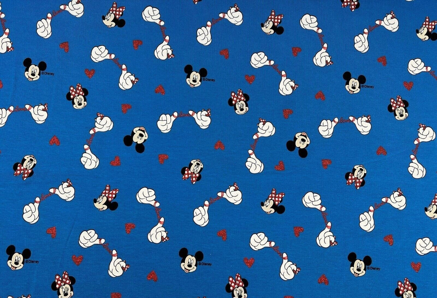 Baumwolle Jersey Stoff Mickey Maus Minnie Maus - Preis für 0,50m Lizenzstoffe