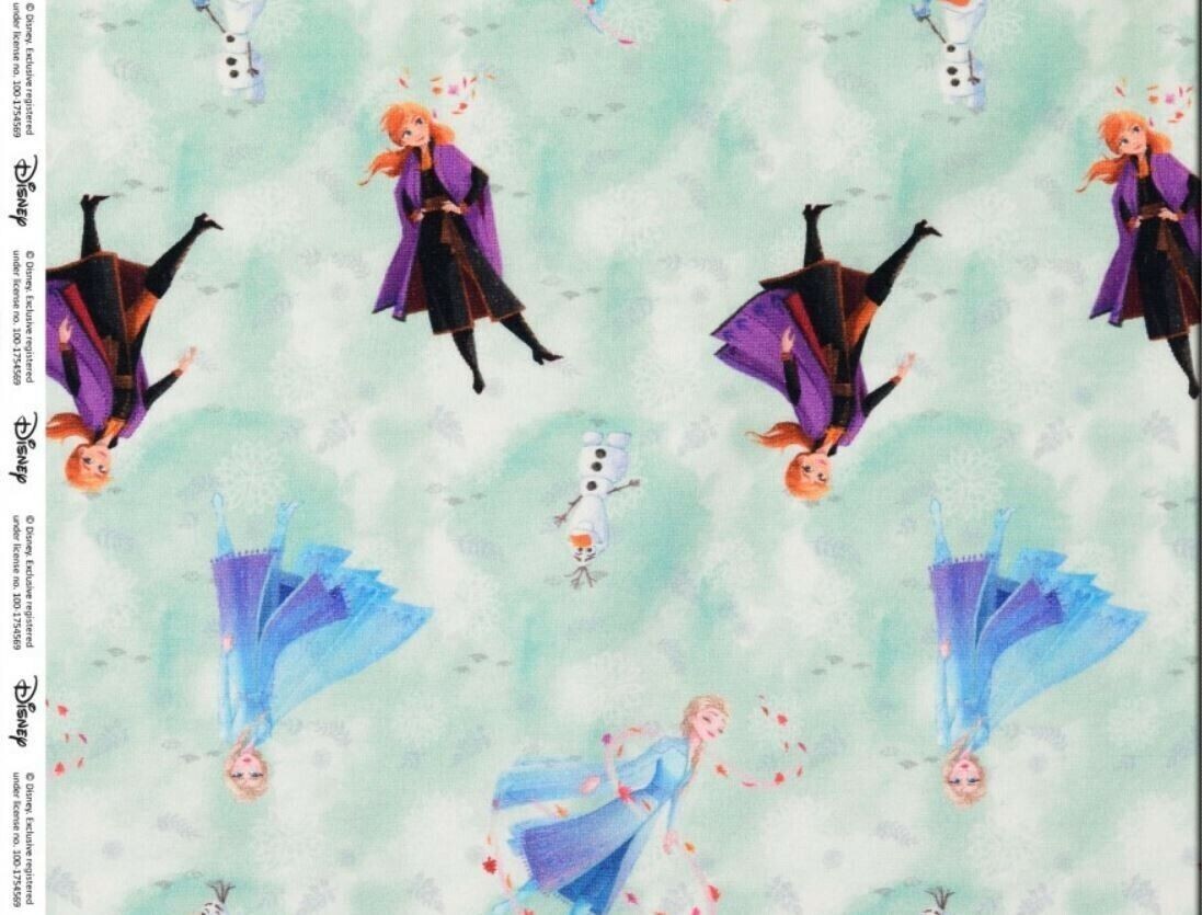 French Terry Stoff Anna und Elsa Disney Eiskönigin - Preis für 0,5m Lizenzstoffe