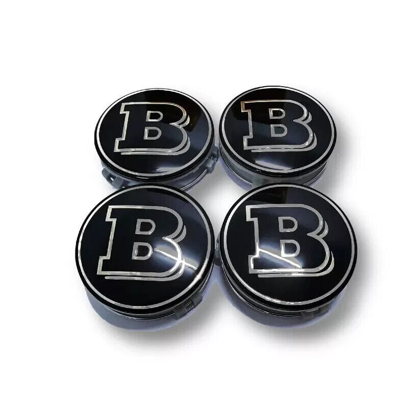 Radnabenkappen 4x Brabus Mercedes-Benz Nabendeckel Nabenabdeckung NEU 75mm