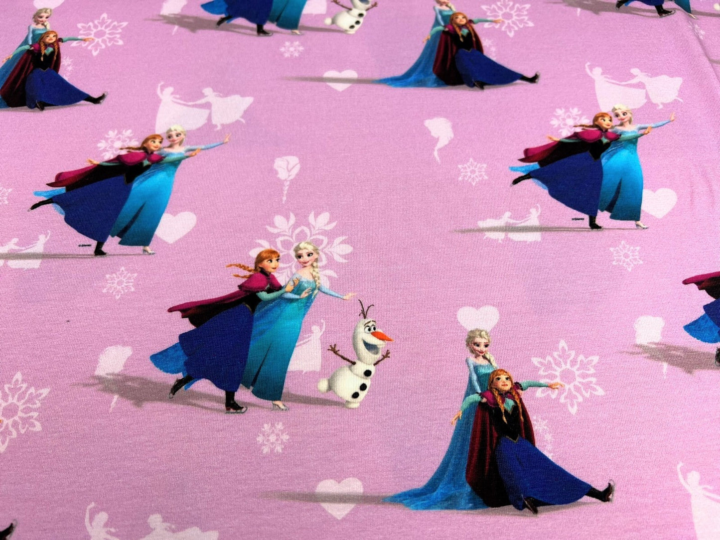 Jersey Stoff Anna und Elsa Disney Eiskönigin - Preis für 0,5m Baumwolljersey