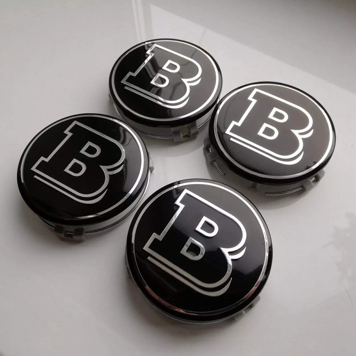 Radnabenkappen 4x Brabus Mercedes-Benz Nabendeckel Nabenabdeckung NEU 75mm