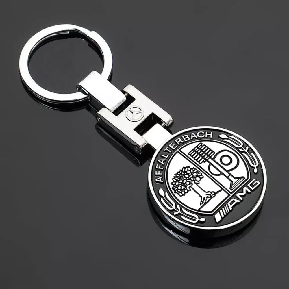 Mercedes Benz AMG Schlüsselanhänger Keychain Metall Edel schwarzer Schriftzug