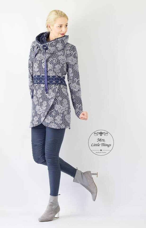 FADENKÄFER Papier Schnittmuster Lana Damen Größe 32 bis 58 Neu Hoodie Lana