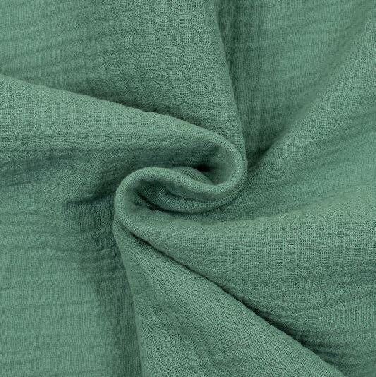 Musselin Stoff Uni Baumwolle Double Gauze Meterware viele Farben - ab 50cm Stoff