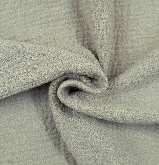 Musselin Stoff Uni Baumwolle Double Gauze Meterware viele Farben - ab 50cm Stoff