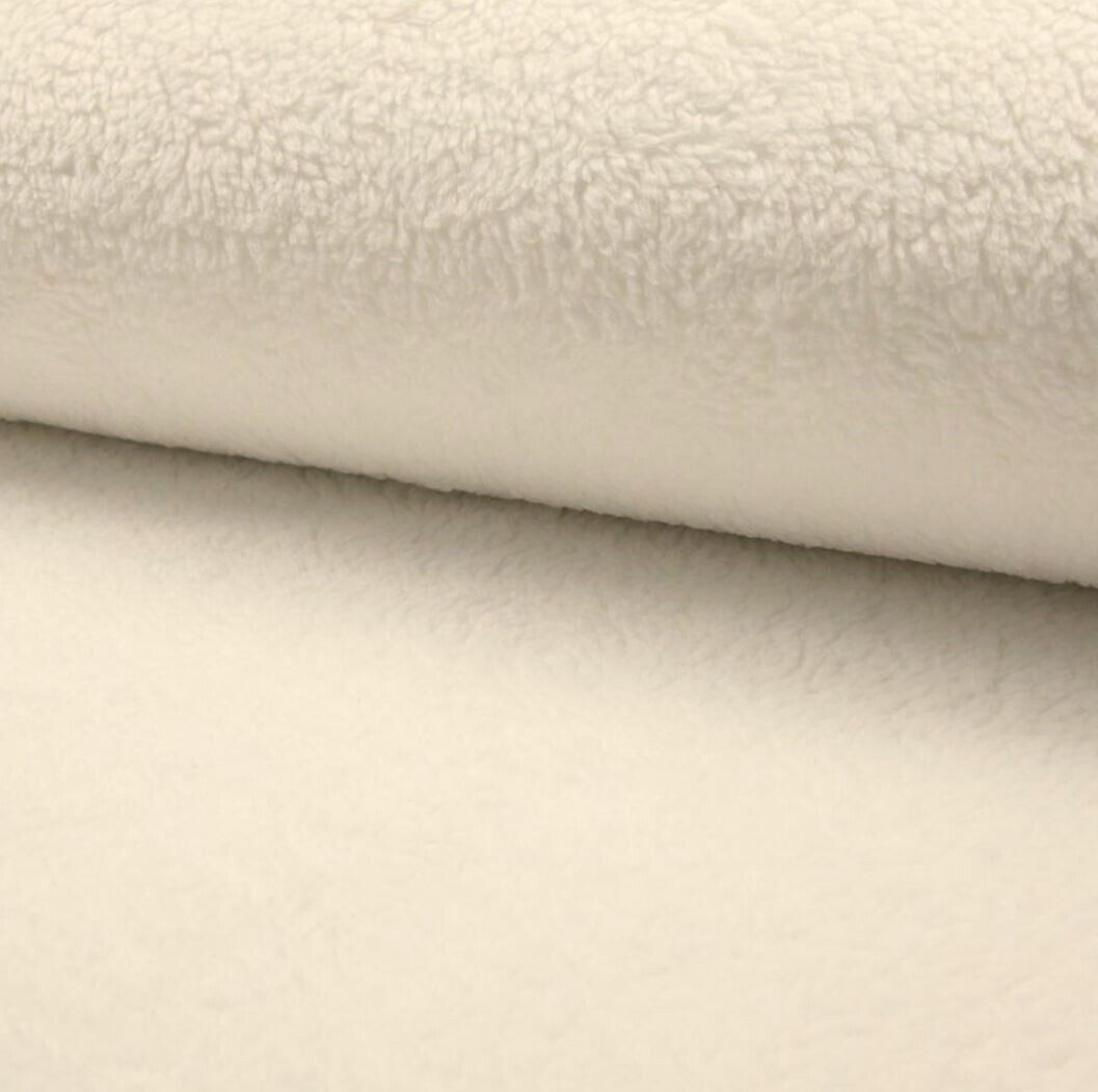 Baumwoll Teddy Stoff 100% Baumwolle - Preis gilt für 0,50m - verschiedene Farben