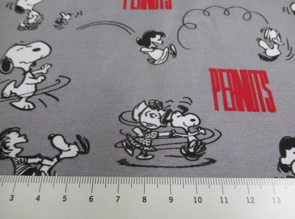 Bio Baumwolljersey Snoopy Peanuts Lizenz GOTS zertifiziert Preis gilt für 0,50 m