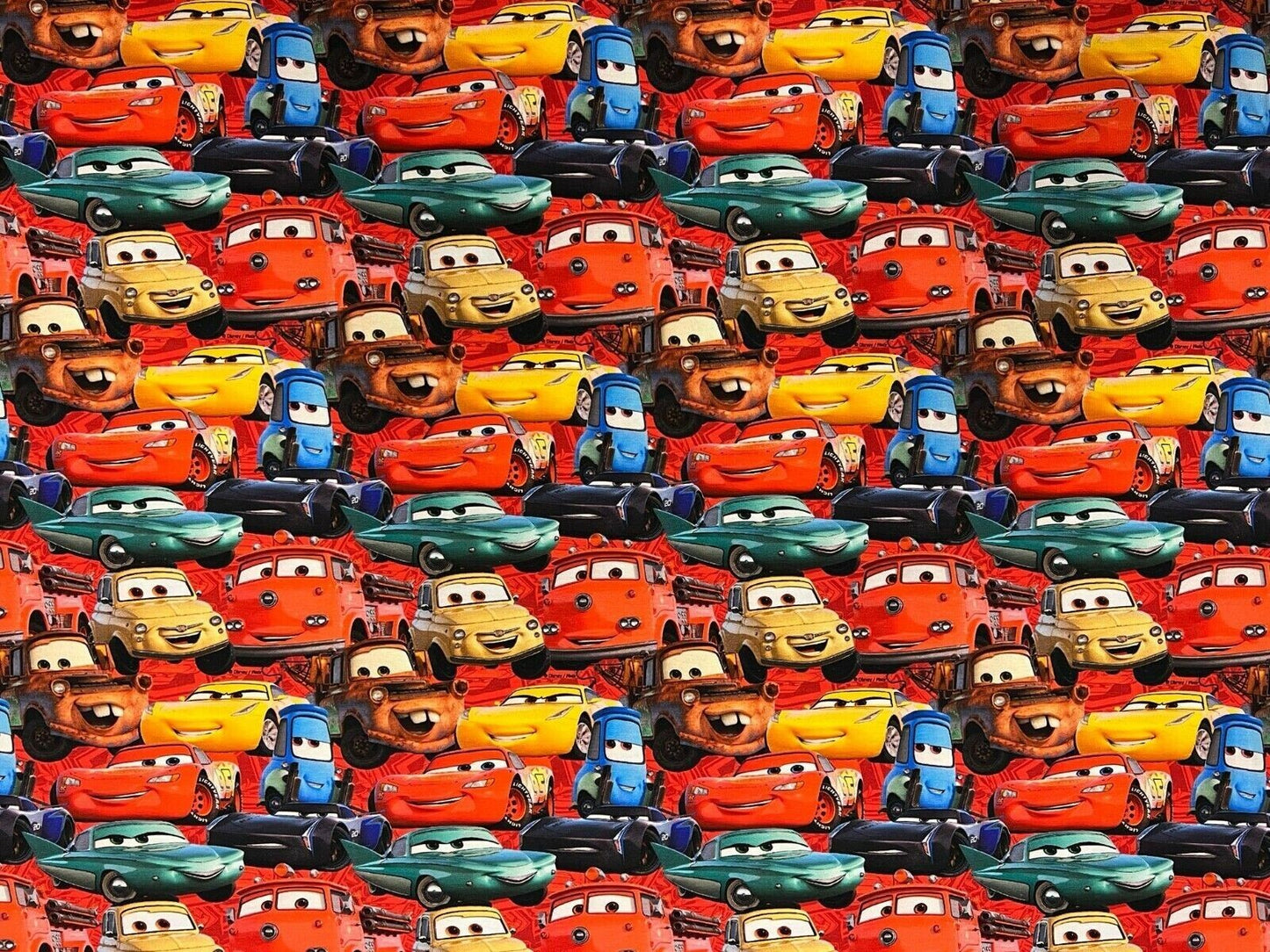 Baumwolle Jersey Stoff Cars rot - Preis gilt für 0,50 Meter Lizenzstoffe Disney