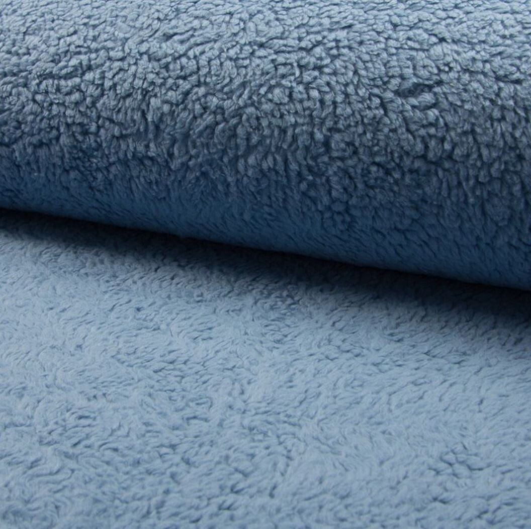 Baumwoll Teddy Stoff 100% Baumwolle - Preis gilt für 0,50m - verschiedene Farben