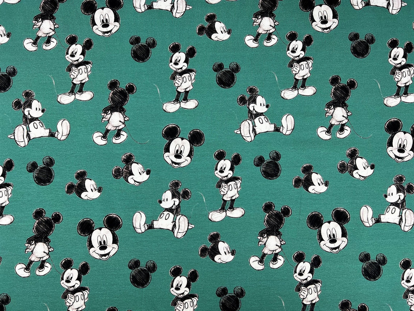Baumwoll Jersey Stoff Mickey Maus Minnie Disney - Preis für 0,50m Lizenzstoffe