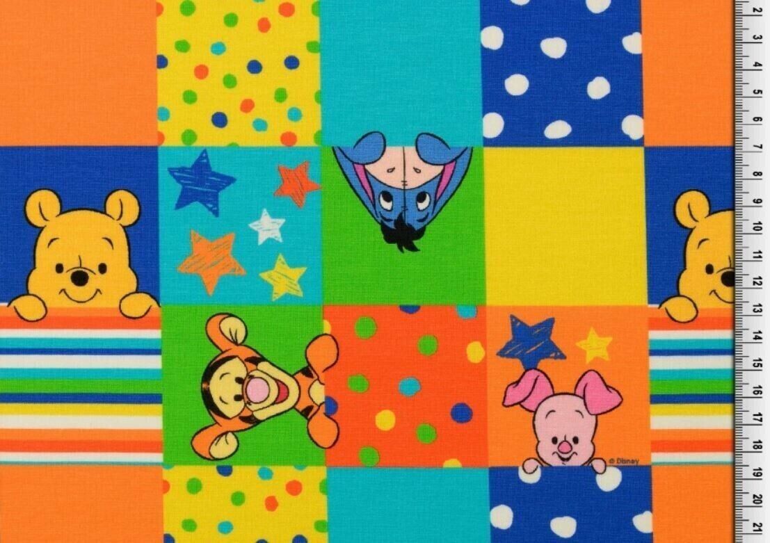 Baumwolljersey Stoff Winnie Puuh Preis für 0,50m Disney Lizenzstoffe Winnie Pooh