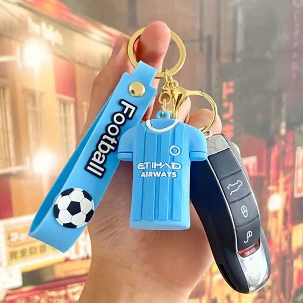 Schlüsselanhänger Fußball Fanartikel Man City 3D Anhänger Logo Erling Haaland