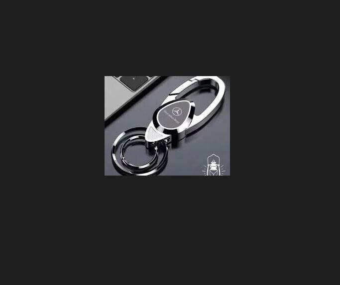 Mercedes Benz Schlüsselanhänger Karabinerhaken Keychain silber Edel Chrome