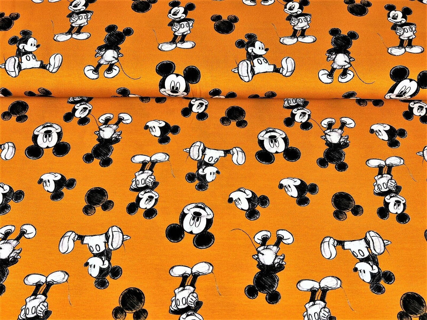 Baumwoll Jersey Stoff Mickey Maus Minnie Disney - Preis für 0,50m Lizenzstoffe