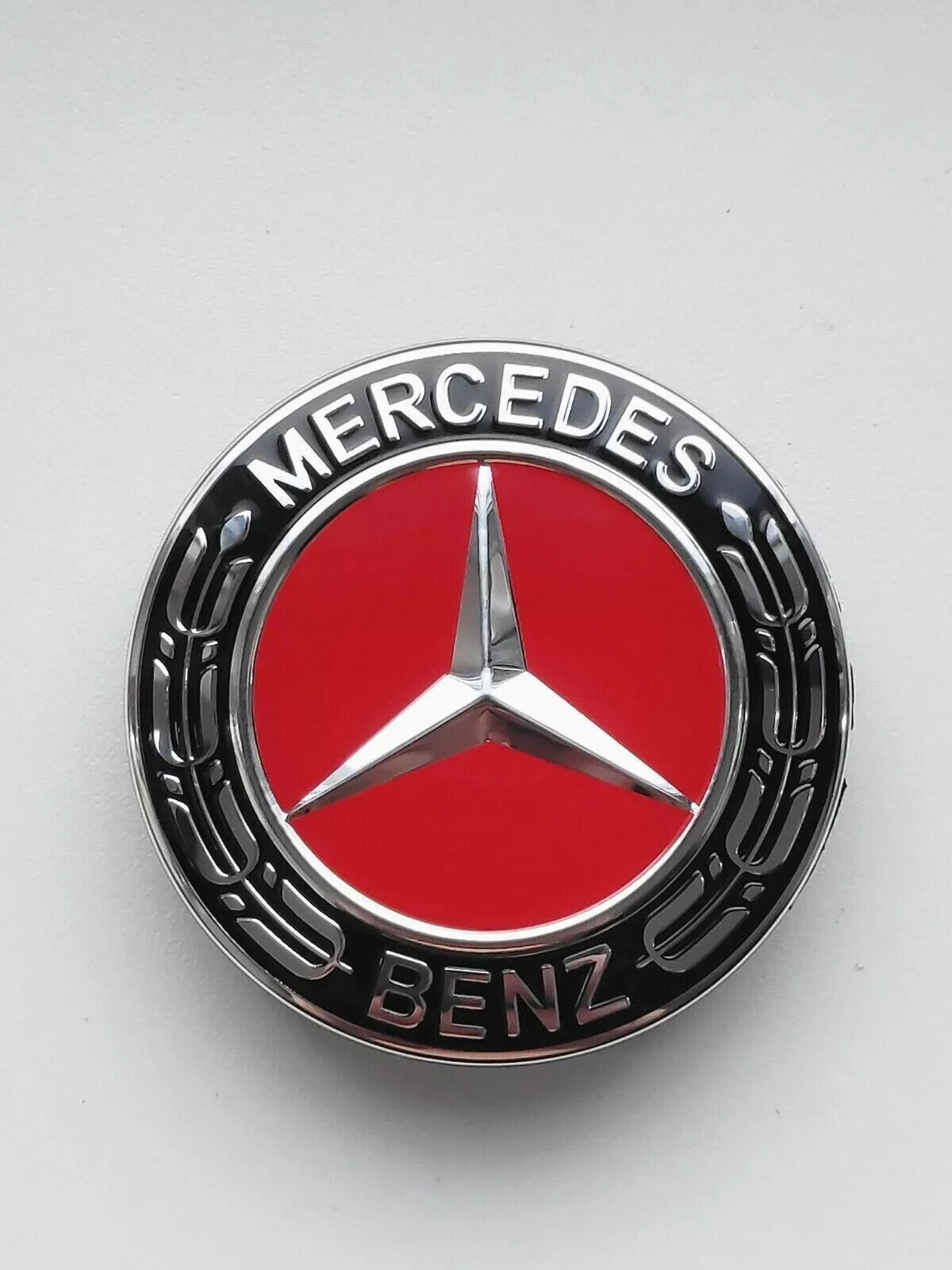 Mercedes Benz Radkappen Nabendeckel 4x75mm Rot chrome Radnabenkappen Nabenkappen