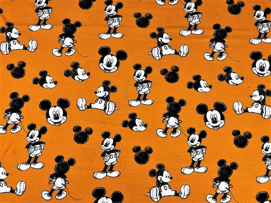 Baumwoll Jersey Stoff Mickey Maus Minnie Disney - Preis für 0,50m Lizenzstoffe