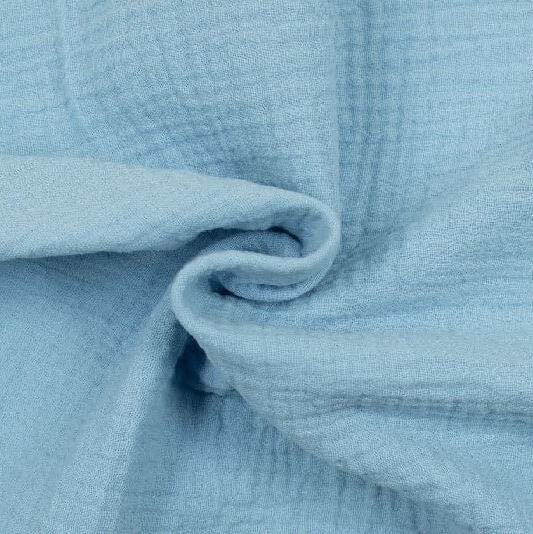 Musselin Stoff Uni Baumwolle Double Gauze Meterware viele Farben - ab 50cm Stoff