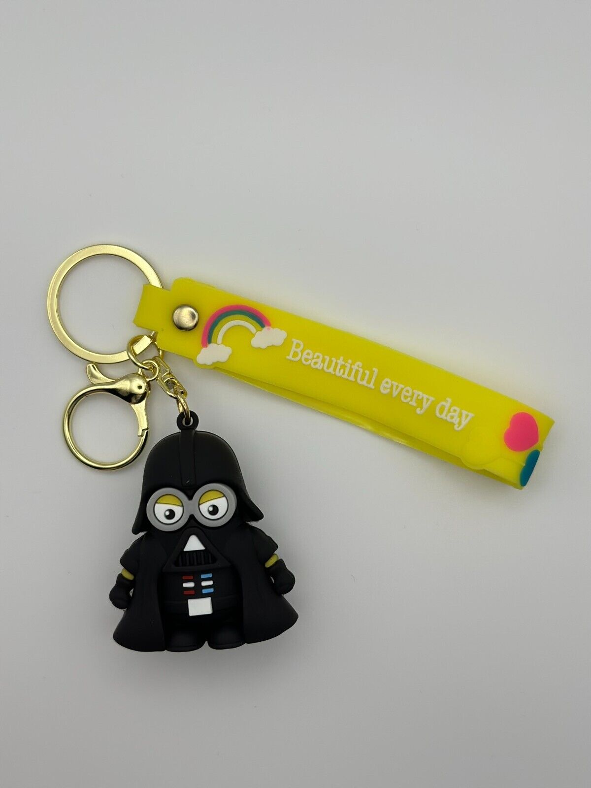 Minions Darth Vader Look 3D Schlüsselanhänger Schlüsselband Minion Anhänger neu