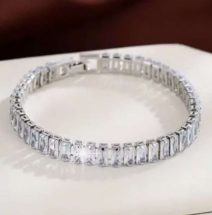18K Vergoldet Damen Armreif Modeschmuck Rosegold Silber Zirkonia Strasssteine