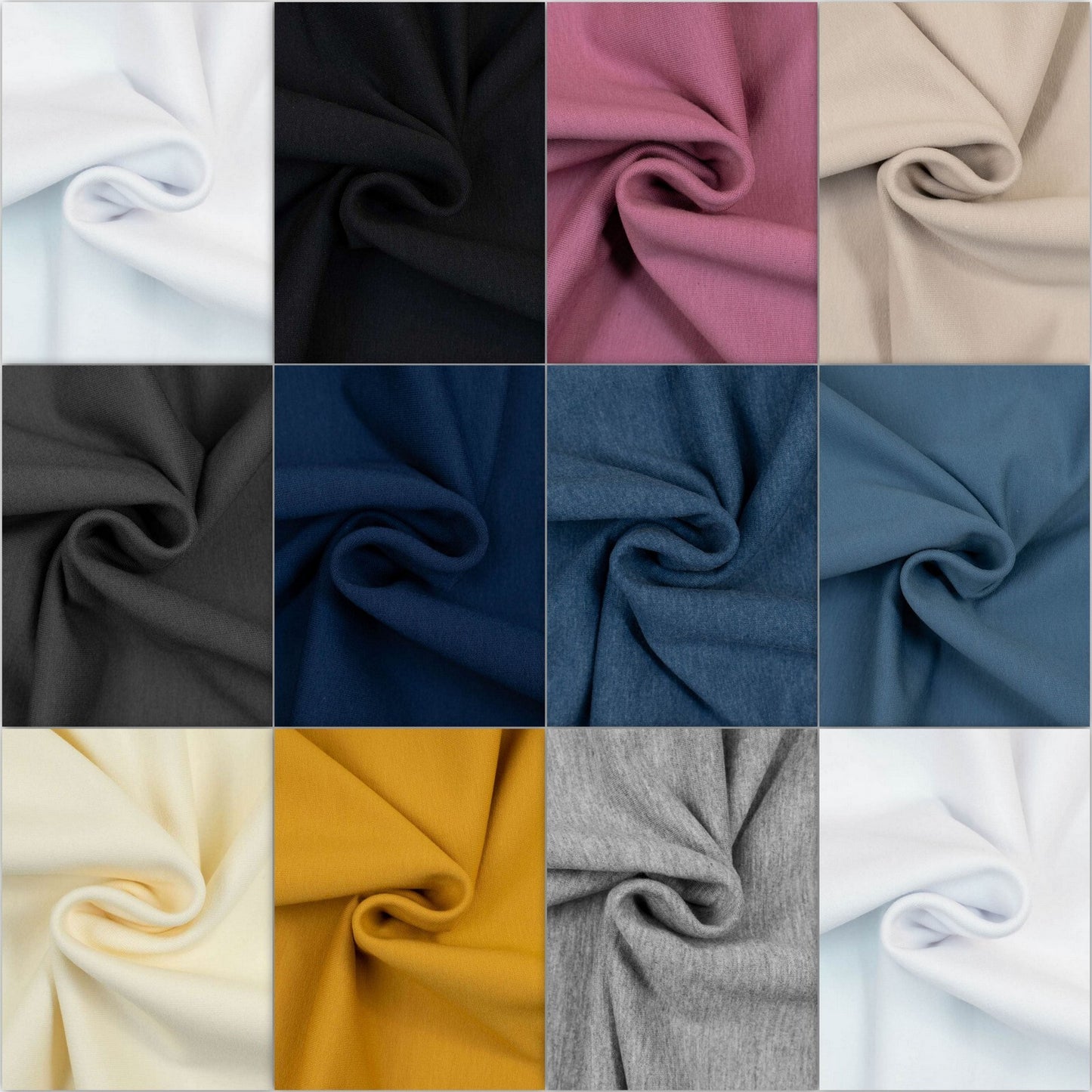 Stretch Sweat French Terry angeraut uni - Preis gilt für 0,5m - viele Farben