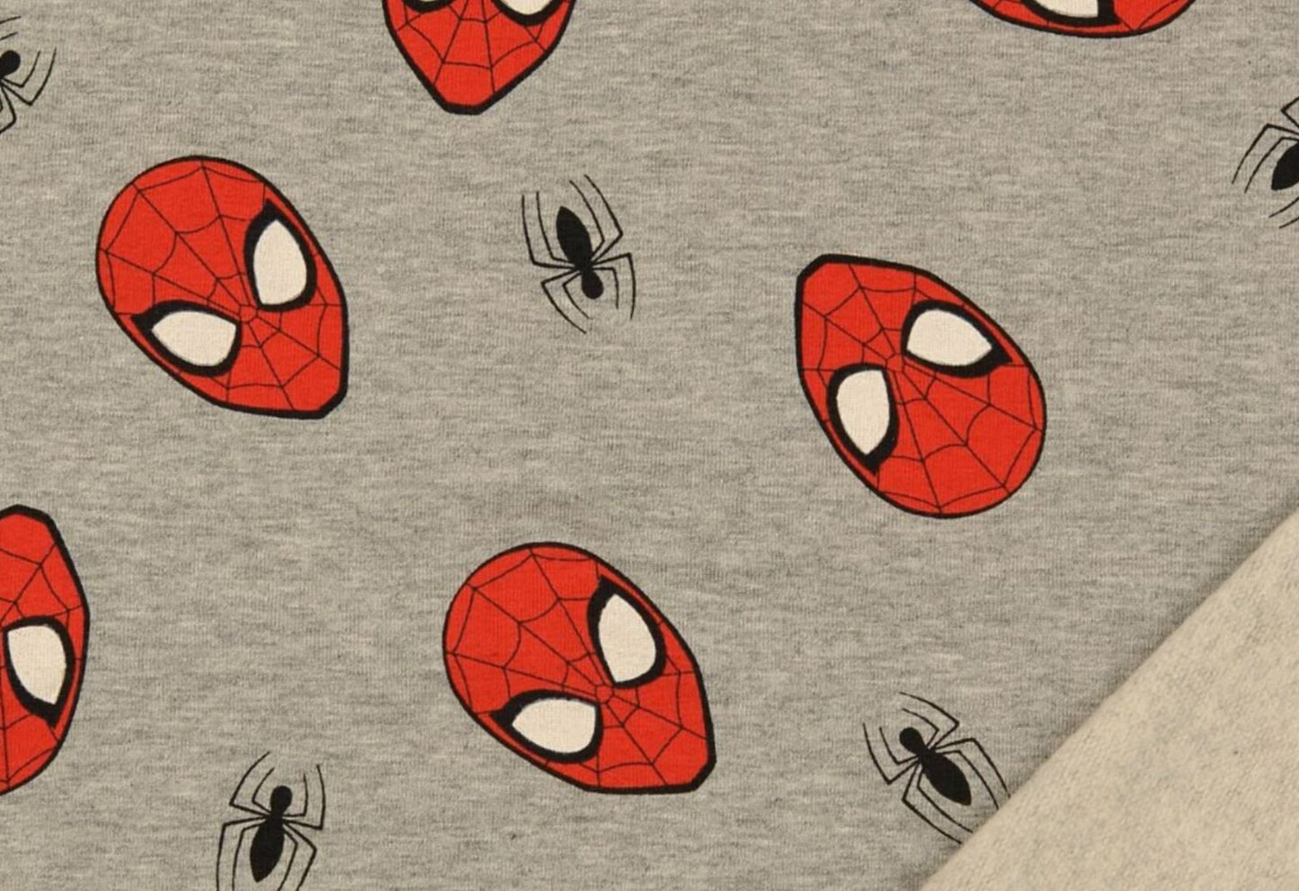 Spider-Man French Terry Jersey Marvel - Preis für 0,50m Spiderman Stoff Spinnen