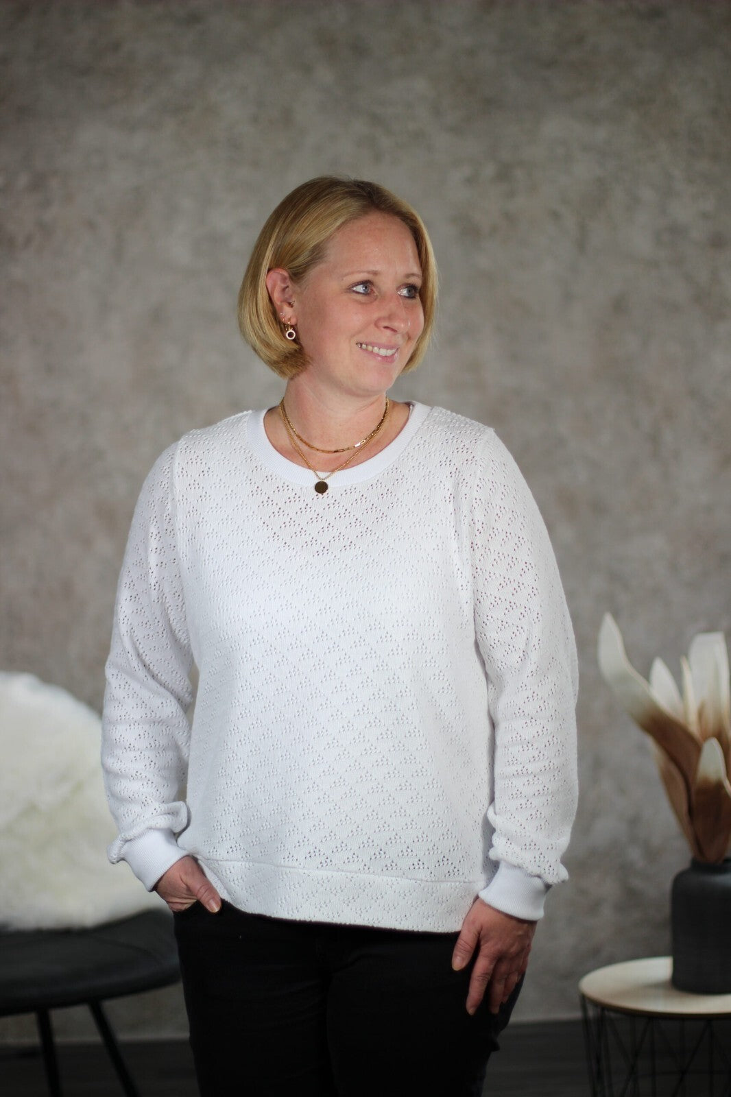 FADENKÄFER Papier Schnittmuster Basic Pullover Damen Größe 32 bis 58 Neu