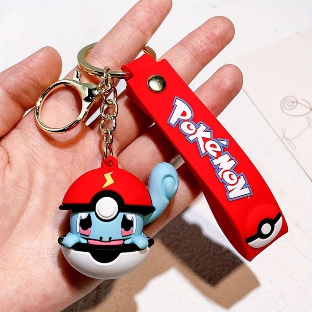 Pokemon Schlüsselanhänger inkl. Schlüsselband Pikachu Glumanda Shiggy Pokémon GO