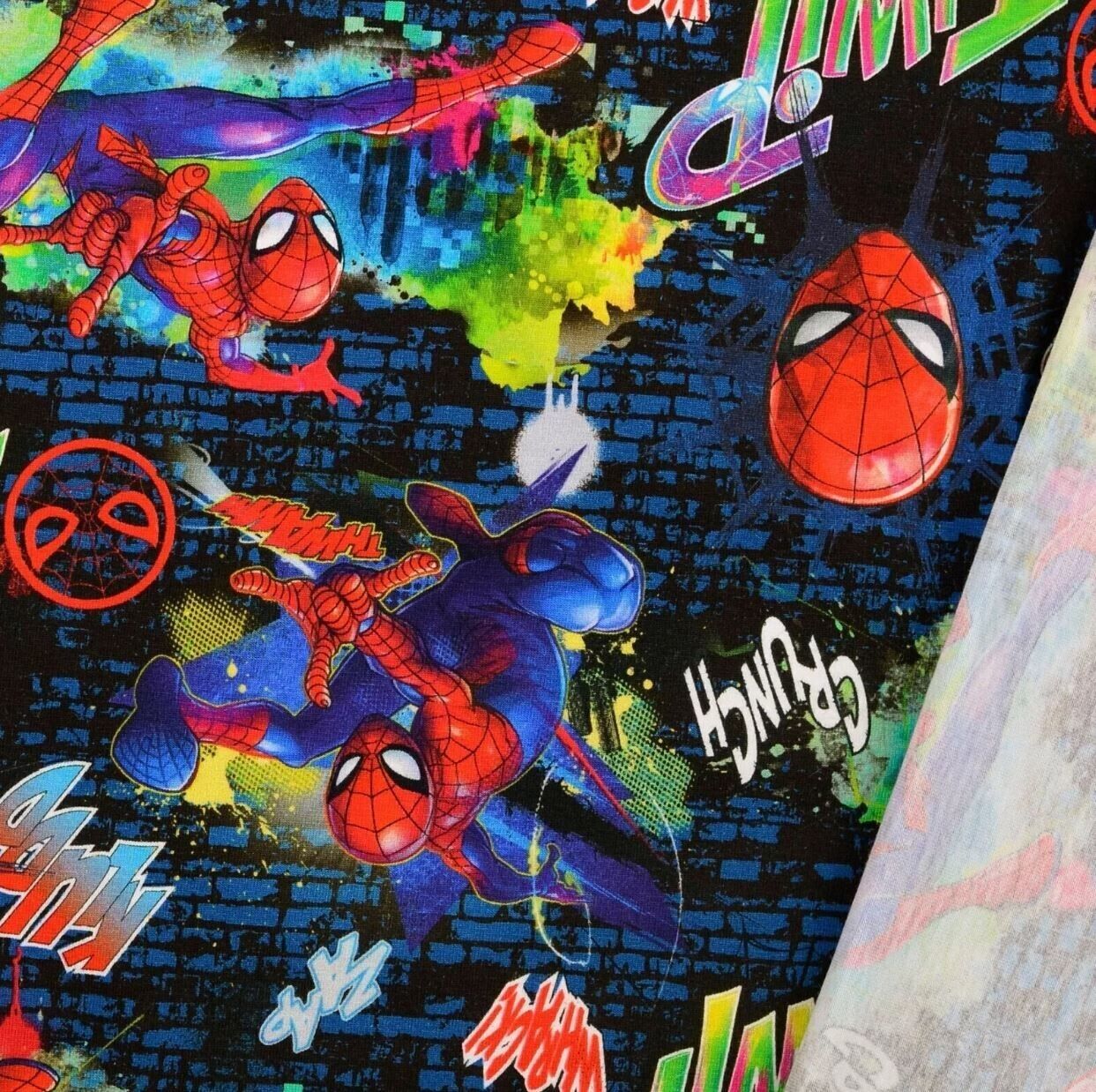 Spider-Man Baumwolljersey Jerseystoff Marvel - Preis für 0,50m Spiderman Jersey