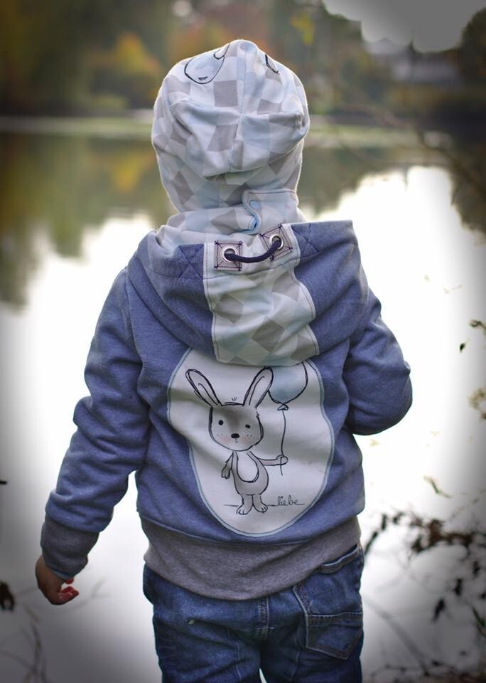 FADENKÄFER Papier Schnittmuster Sweatjacke Kinder Größe 74 bis 164 Neu