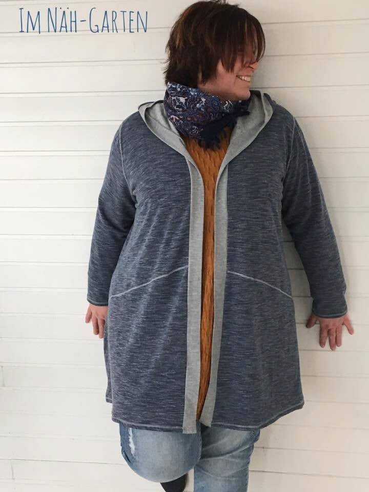 FADENKÄFER Papier Schnittmuster Minna Damen Größe 32 bis 58 Neu Strickjacke