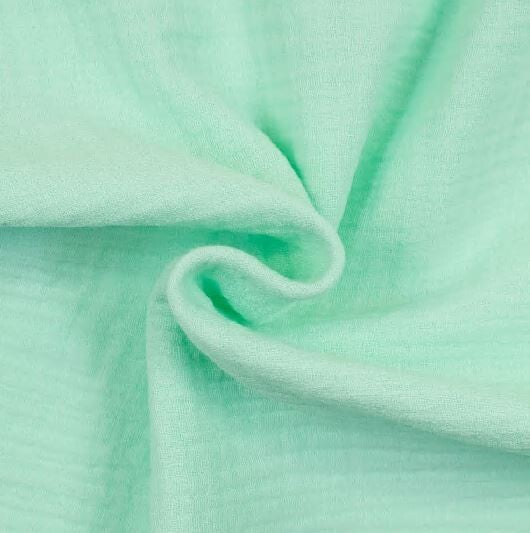 Musselin Stoff Uni Baumwolle Double Gauze Meterware viele Farben - ab 50cm Stoff