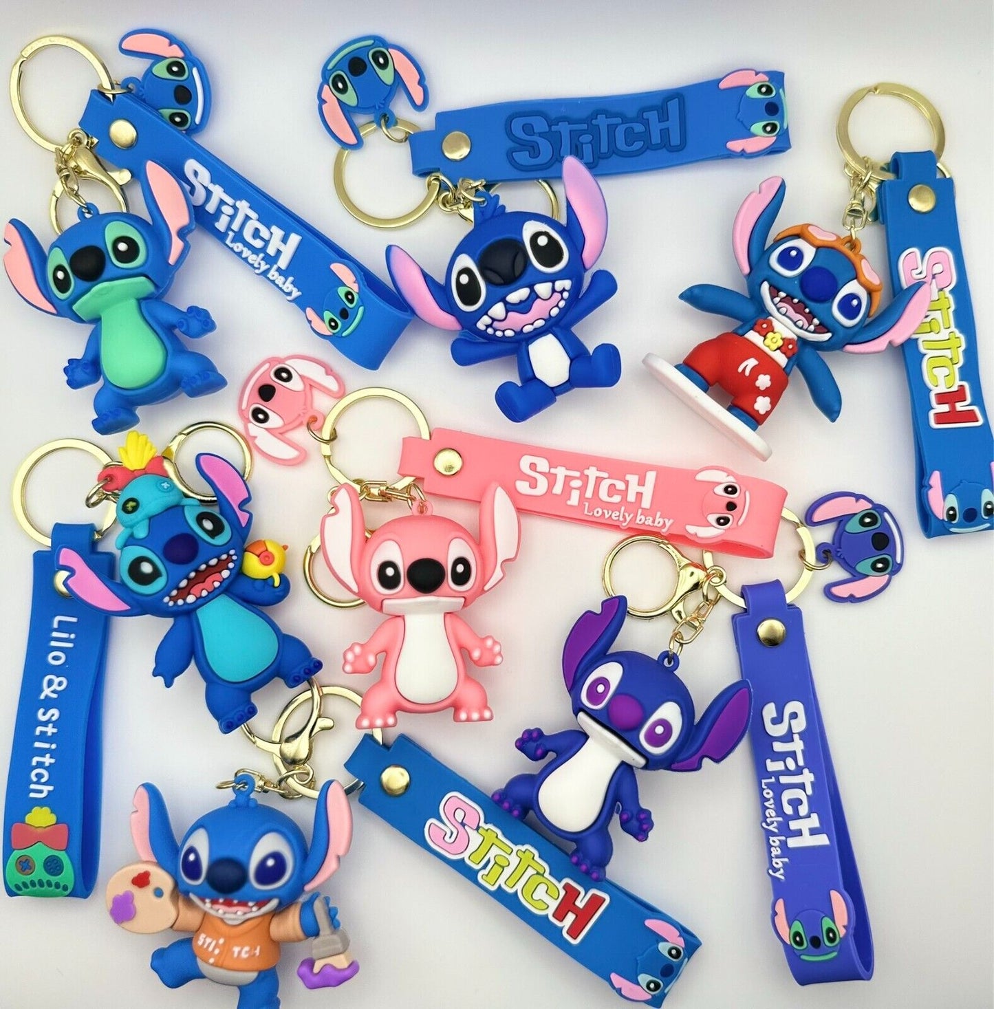 Stitch Schlüsselanhänger inklusive Schlüsselband Disney Lilo und Stitch NEU+OVP