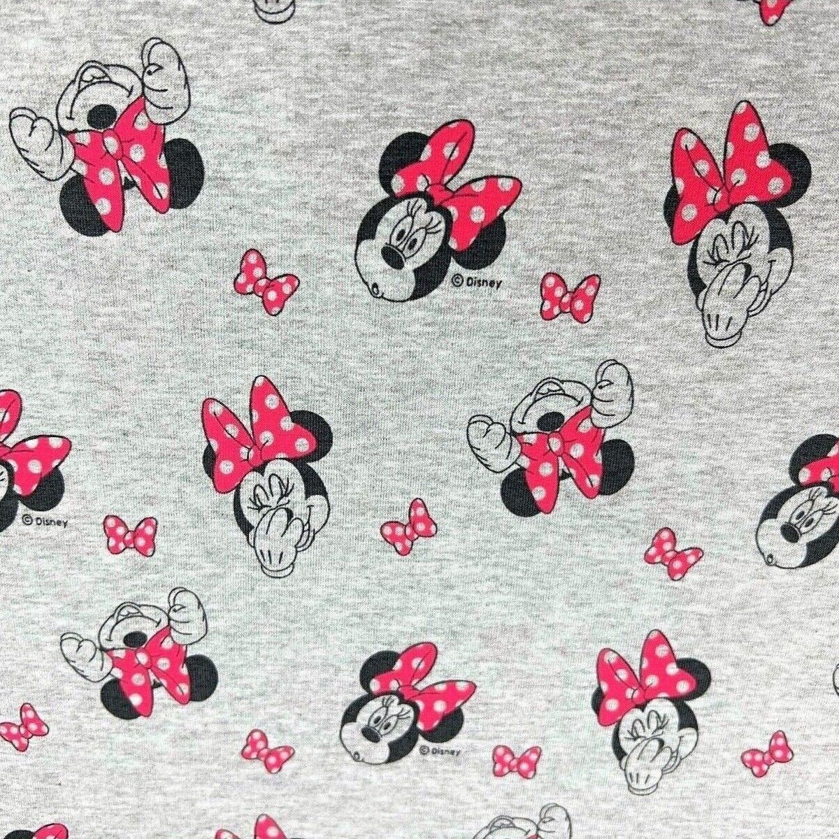 French Terry Stoff Minnie Maus rosa Schleife Preis für 0,50m Disney Lizenzstoffe