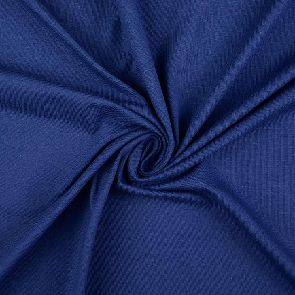 Baumwolljersey uni marine - Preis gilt für 0,50 Meter - Öko-Tex Standard 100