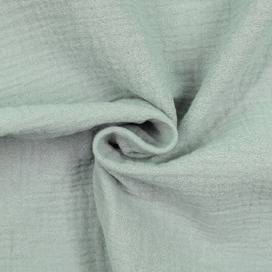 Musselin Stoff Uni Baumwolle Double Gauze Meterware viele Farben - ab 50cm Stoff