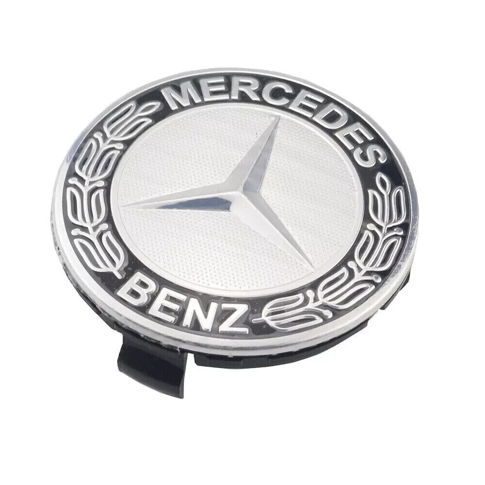 4x 75mm für Mercedes Benz Nabenkappen Felgendeckel schwarz Stern Radnabendeckel