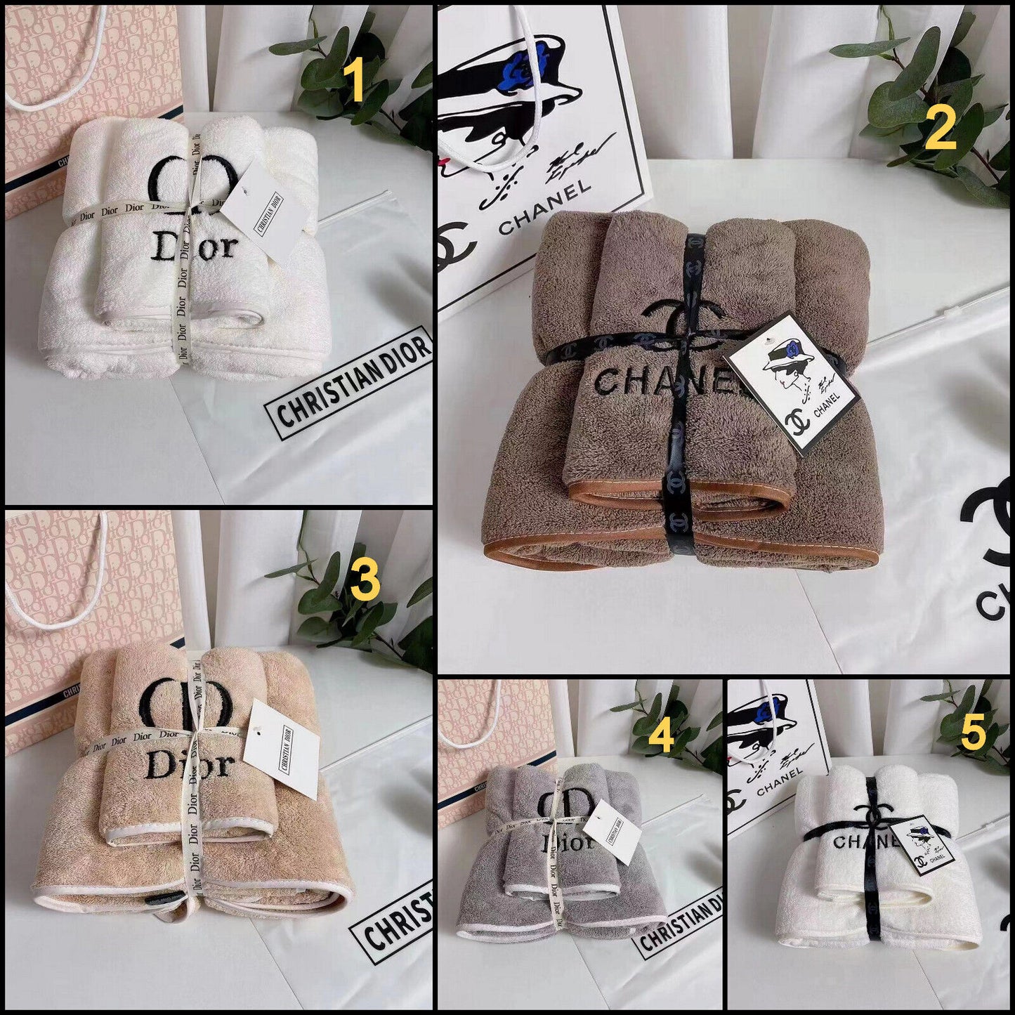 Handtücher Set Handtuch Markenware Frottee 140cm x 70cm - 70cm x 35cm