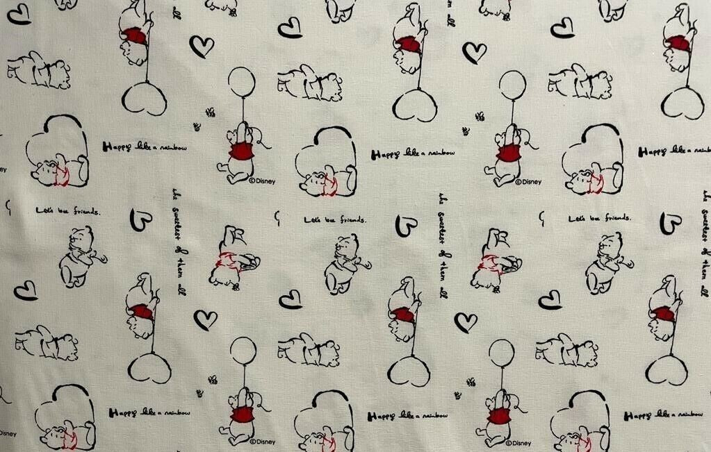 Baumwolljersey Stoff Winnie Puuh Preis für 0,50m Disney Lizenzstoffe Winnie Pooh