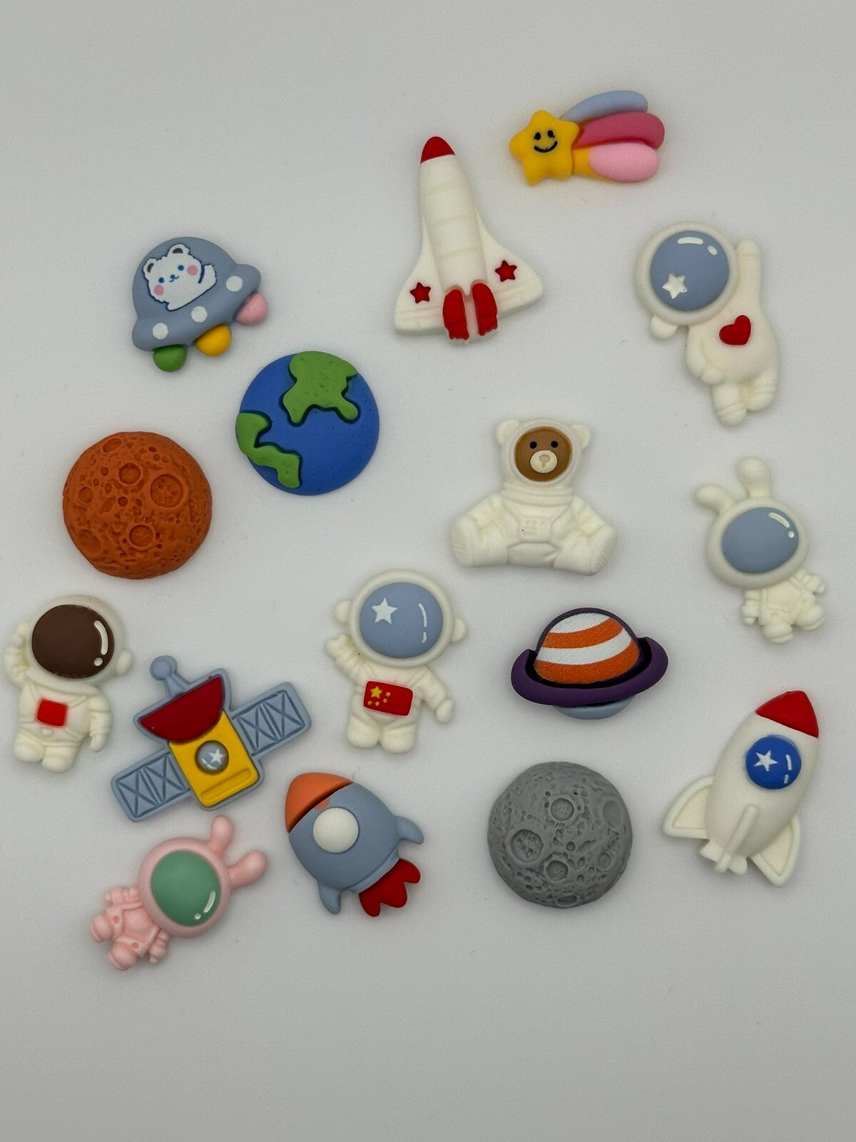 Astronaut Set Schlüsselanhänger Weltraum Miniatur Rakete Astro Figuren Space