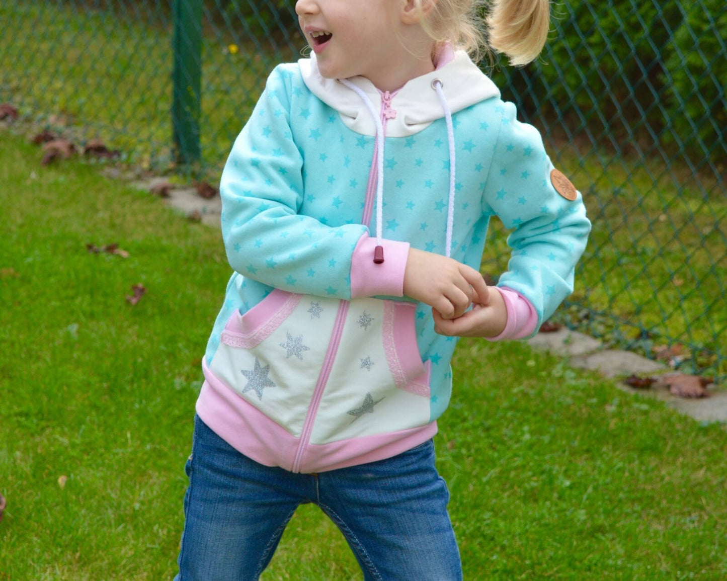FADENKÄFER Papier Schnittmuster Sweatjacke Kinder Größe 74 bis 164 Neu