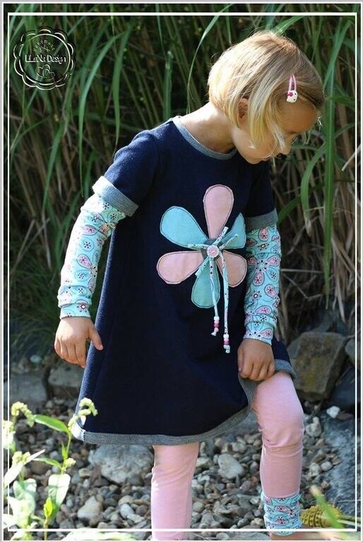 FADENKÄFER Papier Schnittmuster Basic-Kleid Kinder Größe 74 bis 164 Neu Basic