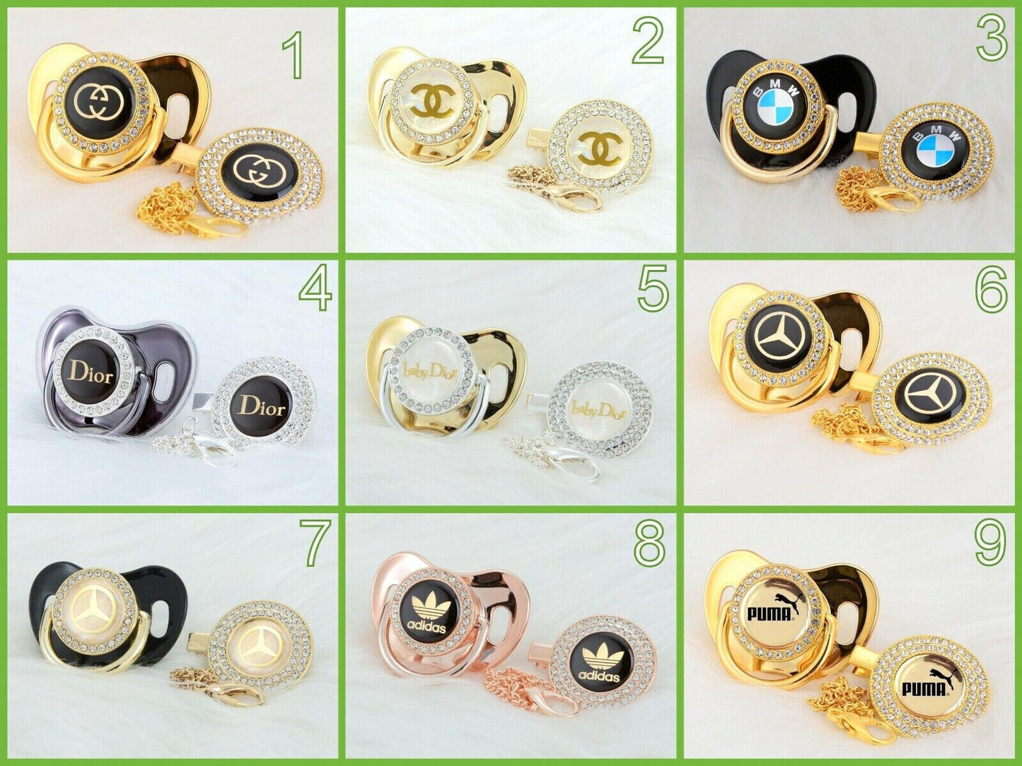 Schnuller Nuckel Box Marken Babyschnuller Babyartikel Geschenkset Schnullerkette