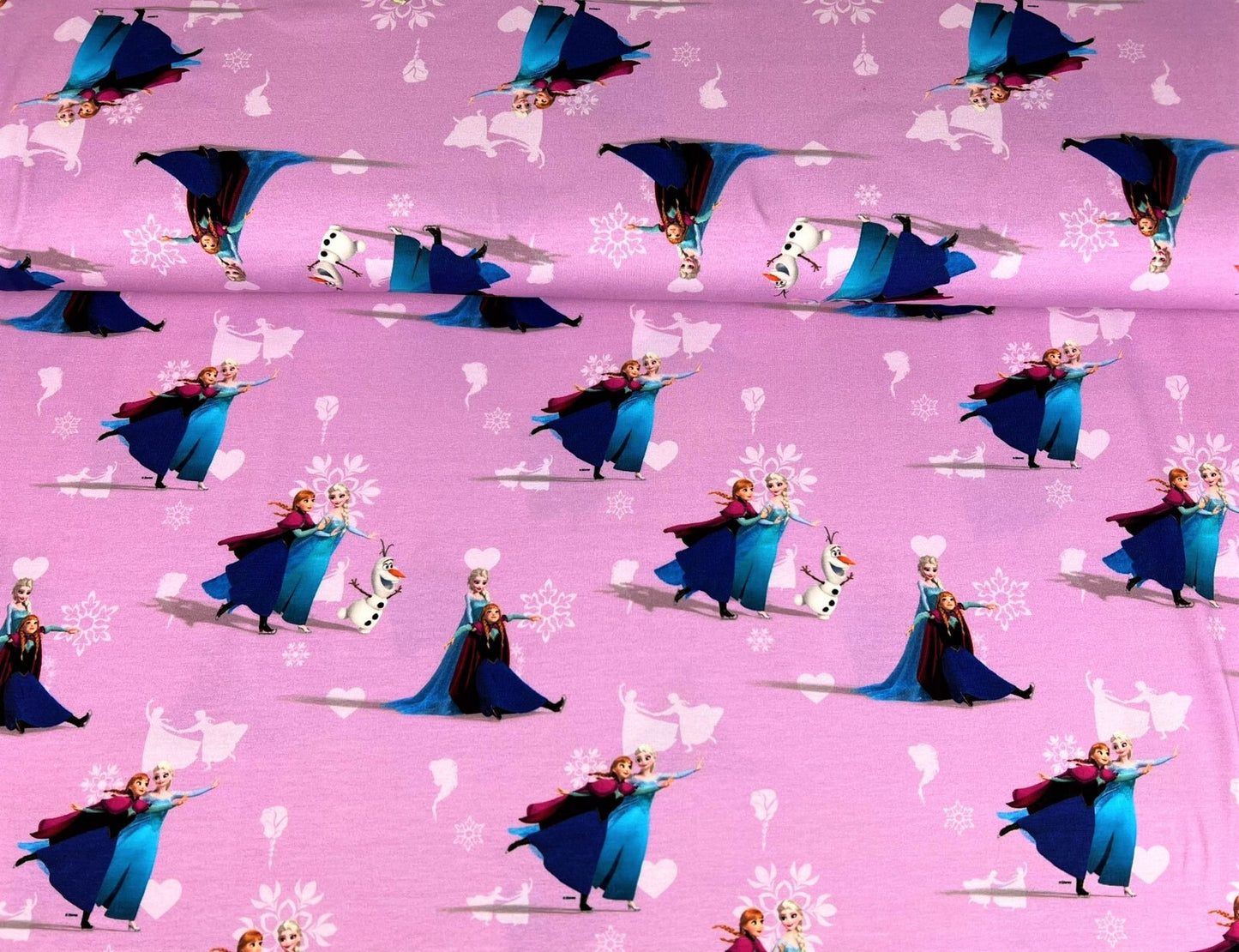 Jersey Stoff Anna und Elsa Disney Eiskönigin - Preis für 0,5m Baumwolljersey