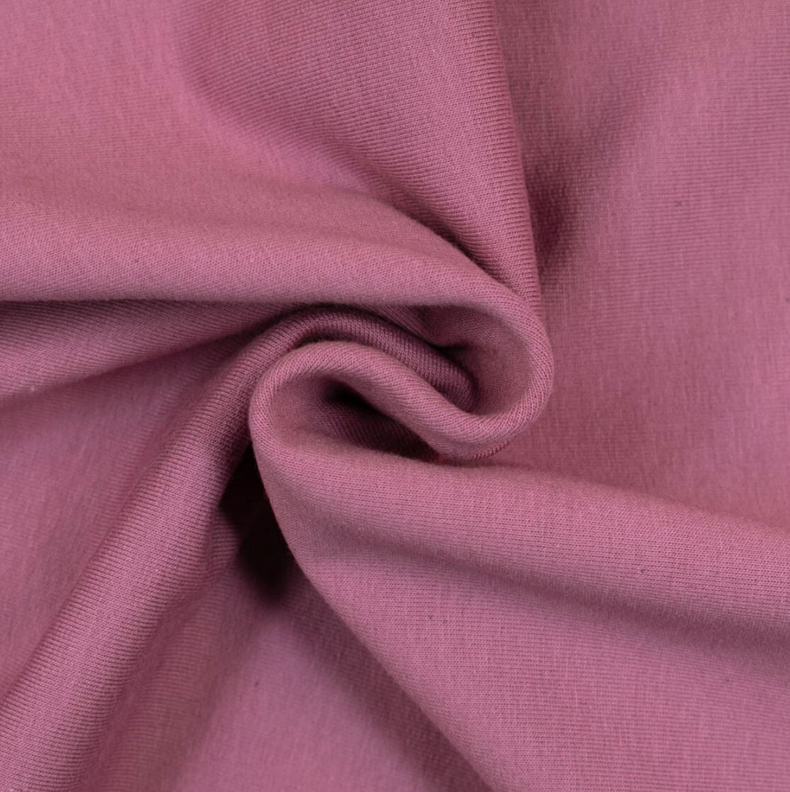 Stretch Sweat French Terry angeraut uni - Preis gilt für 0,5m - viele Farben