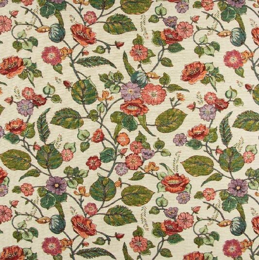 GOBELIN Stoff Dekostoff Taschenstoff Kissen Polster Blumen Ranken EUR 15,99/m